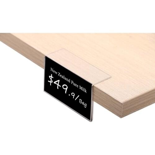 Acrylic shelf sign frame clips label price tag POP banner holder clamp price card frame strip data strip shelf talker