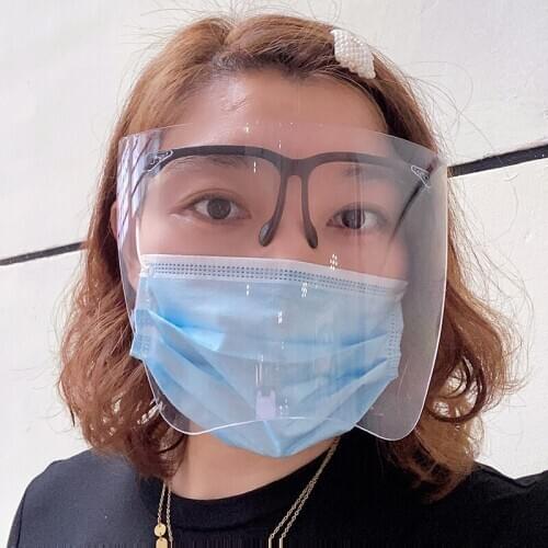 Anti-spray Safety Face Shield Transparent Mask Protective Glasses Splash-proof Full Face Mask Protective Visor Cooking Tools