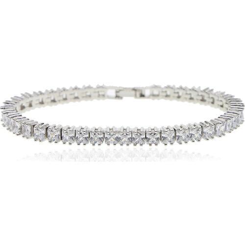 Bling bling cz paved tennis chain bracelet bangle for women mens hip hop bracelet jewelry with rhodium plated wholesale jewelry