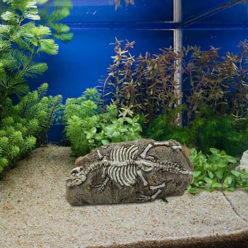 Aquarium Ornament Simulation Turtle Reptile Lizard Landscaping Cave Resin Dinosaur Fossil Fish Tank Decoration For Fishbowl