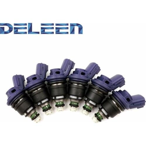 Deleen 6x High impedance Fuel Injector 16600-21U01 /16600-67U01 / FJ565 For Nisaan Car Accessories