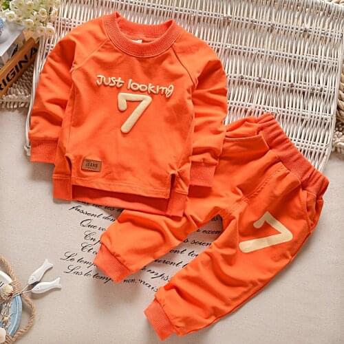 Childrens Clothes 2020 Autumn and Winter Boys and Girls Long-sleeved O-neck Clothes 2-6 Years Old Baby T-shirts and Pants Sets