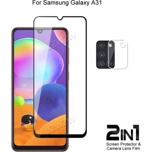 For Samsung Galaxy A31 Front Screen Protector Protective Tempered Glass & Camera Lens Film For Samsung Galaxy A31
