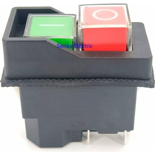 4 Pin 5 pin AC250V 16A KLD-28 KJD17 Electromagnetic Switch Waterproof Magnetic Push Button Switch Machine Power Starter Switch