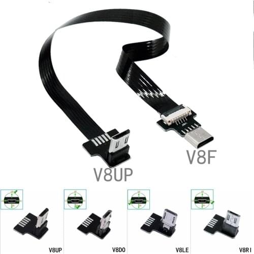 FFC Micro USB 5Pin Männlichen zu Weiblichen M / F OTG FPC Verlängerung Kabel daten sync Extender Cabo für Tastatur maus USB flas