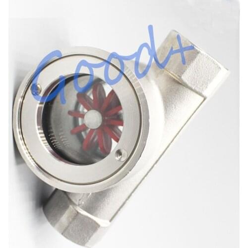 BSP Female 2" ,1-1/2" ,1-1/4" Stainless Steel 304 Internal Thread Impeller Water Liquid Flow Indicator
