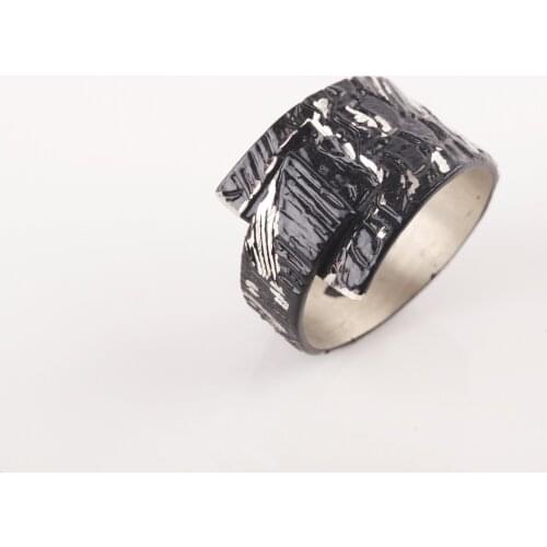 UM US JEWELRY Black Color Unisex Ring