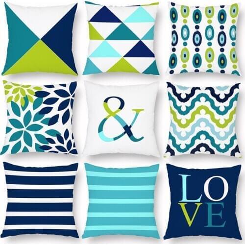 Creative Print Square Pillowcase Fashionable Simple Home Bedroom Car Sofa Decorative Cushion Covers