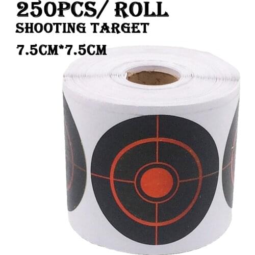 250pcs/Roll Shooting Target 3inch Adhesive Shoot Targets Splatter Reactive Stickers For Outdoor Hunting Shooting Training Aim