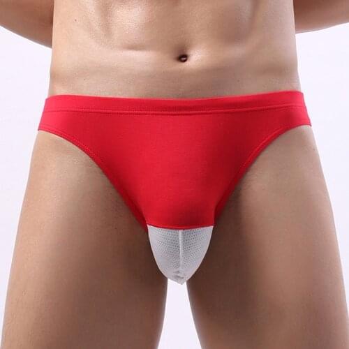 Men Sexy Cotton Underwear Briefs Low Rise U Convex Pouch Breathe Underpants Men Sexy Cotton Underwear Briefs Low Rise U Convex