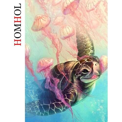 New Full Diamond Painting Cartoon Sea turtle Diamond Embroidery Kit 5D DIY Mosaic Rhinestones Picture Arts Craft Home Decor