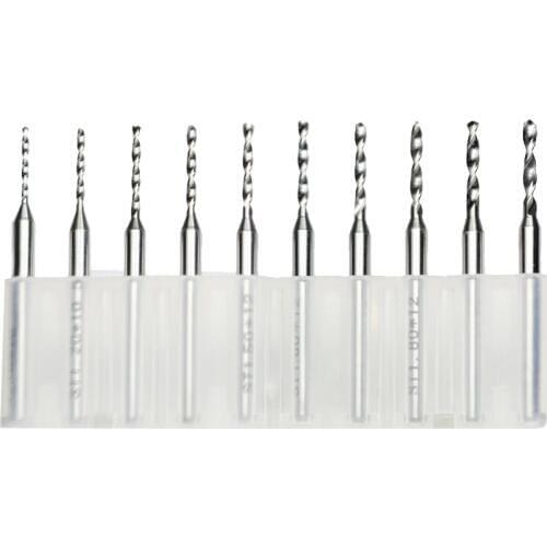 New 10pcs 1.5mm Carbide PCB CNC Engraving Bits End Milling Cutter Drill HUHAO