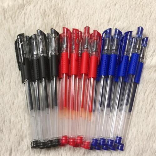0.5mm Plastic Gel Pens Black/Red/Blue Ink Gel Ink Pen Writing Pen Student Writing Pen Marker Pen Stationery School Supplies