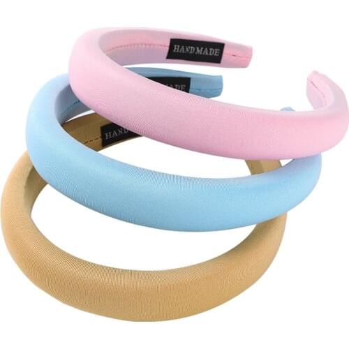 MOLANS Solid Color Thick Padded Headband For Women Hair Accessories Hair Band Wide Headwear Hairbands