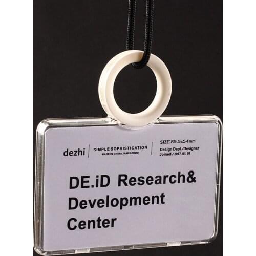 Transparent Acrylic Bank Credit Card Holder Identity Badge with Lanyard Card Case Work Card Holders Name ID Card Cover