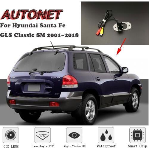 AUTONET HD Night Vision Backup Rear View camera For Hyundai Santa Fe GLS Classic SM 2001~2012 CCD/license plate Camera