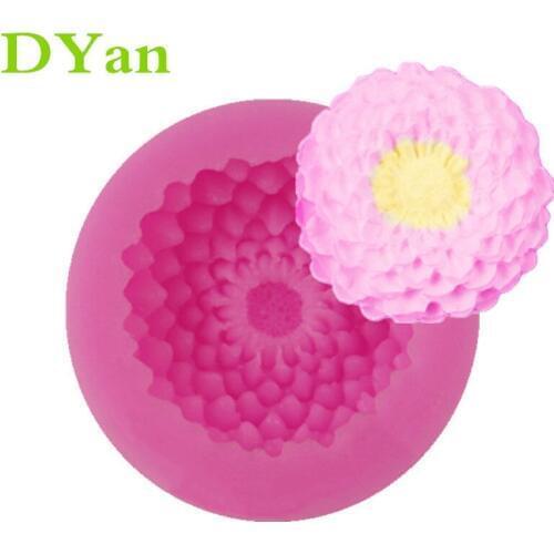 Sun Flower SunFlower Daisy Chrysanthemum Flower Liquid Silicone Fondant Mold Chocolate Cake Mold Decorative Mold A1670
