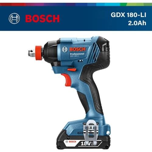 Bosch GDX 180-Li Cordless Electric Wrench Screwdriver Lithium Battery 18V Impact Driver Screwdriver 180 Nm (2AH 4AH 5AH)