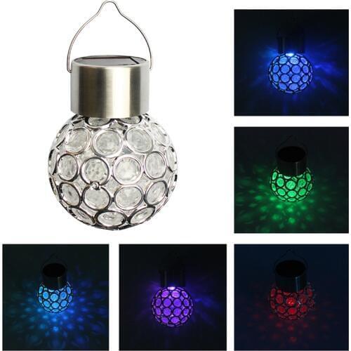 Solar Garden Lights LED RGB Solar Lamp Magic Crystal Ball Lights Waterproof Landscape Tree Lights Party Hanging Pendant Lights