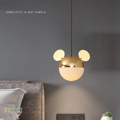 Modern White glass Ball LED Hanging Lamp Creative Restaurant bedroom bedside lamp Decor Art pendant lights Lighting Fixtures