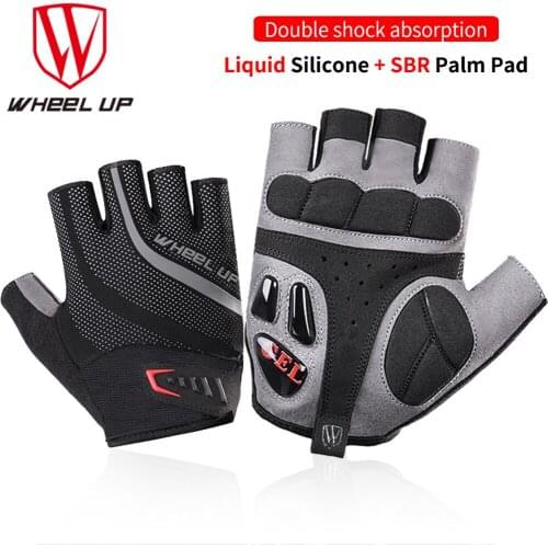 WHeeL UP Cycling Gloves MTB Road Gloves Mountain Bike Half Finger Glove Men Summer Bicycle Gym Fitness Non-slip Sports Gloves