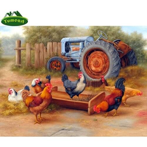 YUMEART Full 5D DIY Diamond Embroidery Colorful Dog Diamond Painting Cross Stitch Rhinestone Mosaic Home Decoration Cute Puppy