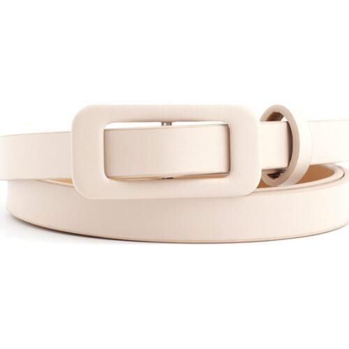 2020 NEW Womens square buckle Solid color Non-porous PU leather Belt Fashionable spring and summer dress waistband
