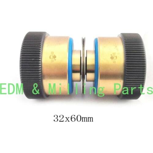 1pc CNC EDM Drilling Guide Wheel Assembly Fast Wire Copper Into NMB Bearing 32x60mm For Wire Cutting Machines Mill Part