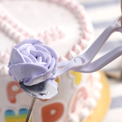 1pc Stainless Steel Icing Piping Nail + 1pc Plastic Pastry Scissors for Cake Flower Decoration Fondant Tools