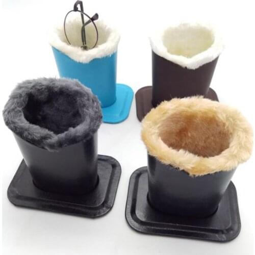 1PCS Safe Plush Lined Glasses Case Sunglass Stands With Soft Plush Lining PU Leather Eyeglass Holders Eyeglass Holder Stands