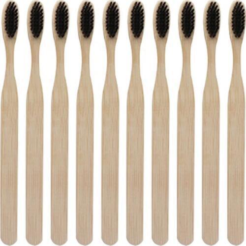 10PCS Environmentally Wood Bamboo ToothBrush Bamboo Fibre Wooden Handle Tooth brush Whitening
