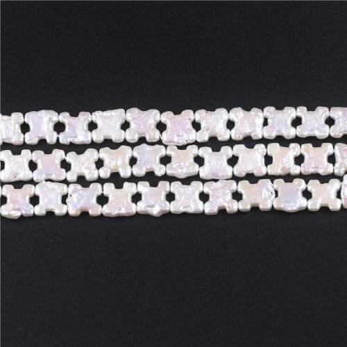 13*14mm H shape coin pearl freshwater pearl strands for jewelry making