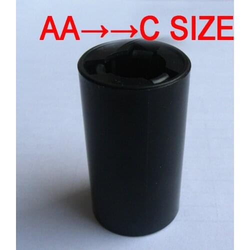 2X AA battery to C size battery conversion tube (2 sections in parallel) AA to D size converter 1.5V battery D size battery