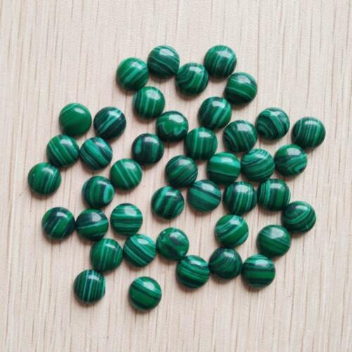 2016 fashion hot selling Malachite round cab cabochon beads for jewelry Accessories 8mm wholesale 50pcs/lot free shipping