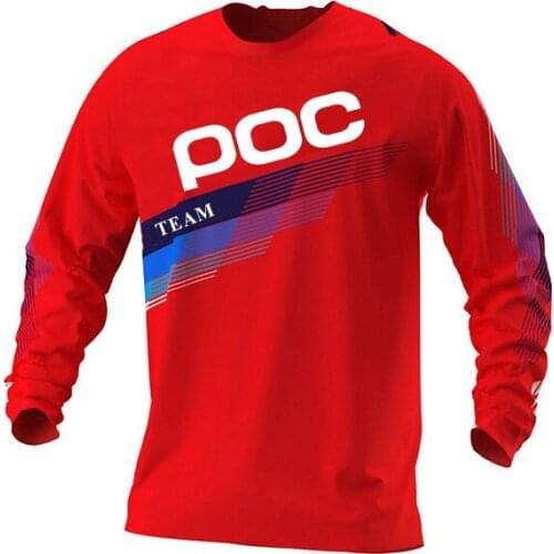 2021 Downhill Jerseys Huup Fox Mountain Bike MTB Shirts Offroad DH Motorcycle Jersey Motocross Sportwear Clothing TEAM POC Bike