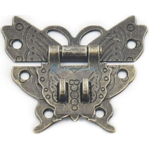 5 pcs / Lot butterfly Latch Hook Lock Catch Box Wooden Trunk Suitcase Decorative