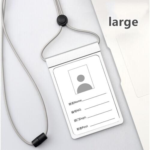 Desk Accessories ID Card Holder For Office Supplies Business Card Holder Card Holder Table Aluminum Alloy Credential ID Holder