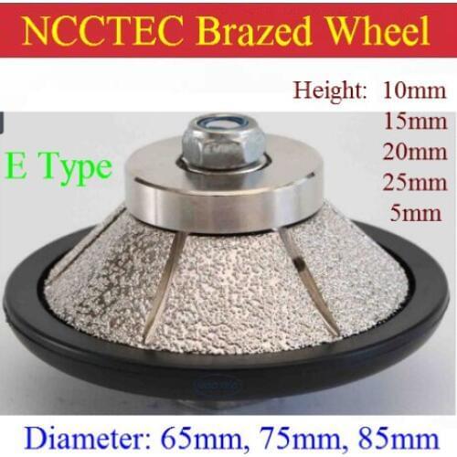 E Type shape [85mm*15mm/20mm] Diamond vacuum Brazed hand profile shaping wheel Granite ROUTER BIT