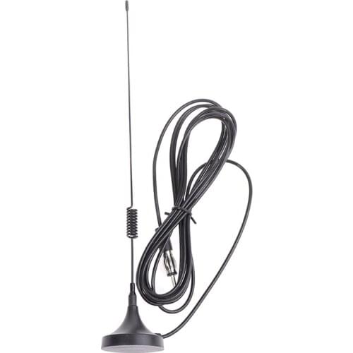 Car Signal Booster Antenna Auto Stereo Radio FM/AM Signal Aerial Magnetic Base
