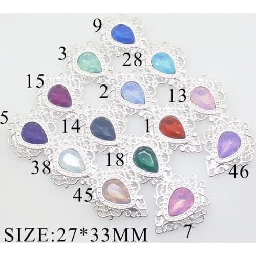 New Metal Silver Flatback Broohes 5Pcs/Lot DIY Sewing Handwork Decoration 27*33mm Button Webbing Decoration Accessories