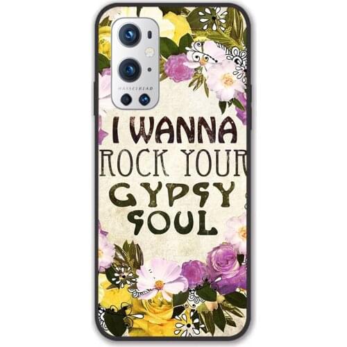 For Oneplus I Wanna Rock Your Gypsy Soul Black TPU Border Oneplus Case