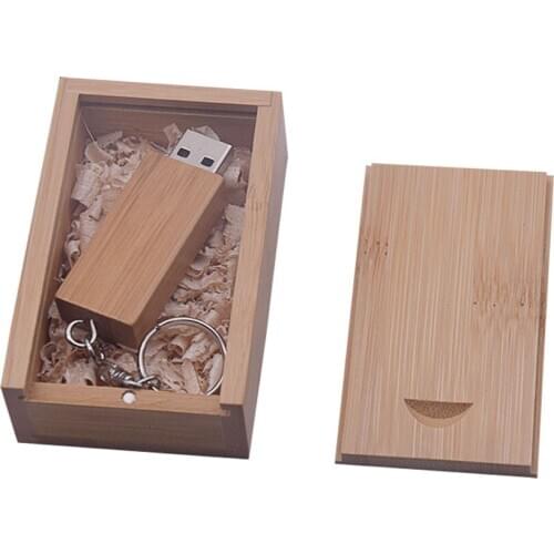 Custom logo USB 2.0 Flash Drive 4GB wooden + box Pen Drive 8GB 16GB 32GB 64GB 128GB Real Capacity Pendrive Stick Thumbs drives