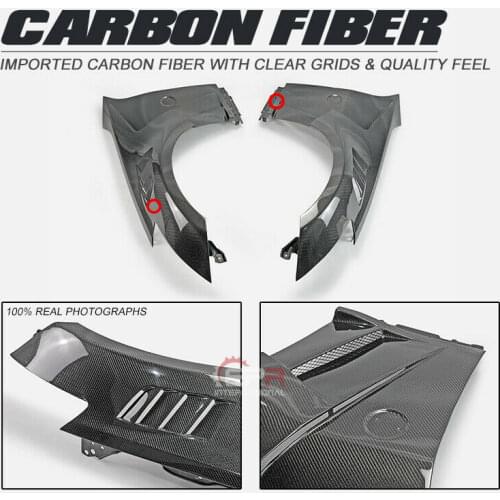 For Nissan Fairlady 350Z Z33 EPA-Style Carbon Fiber Front Fender Mudguards Trim Bodykits