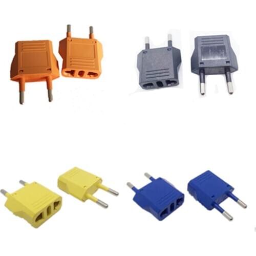 100pcs US To EU Euro AC Travel Power Adapter 2 Pin European Type C Plug Adapter Electrical Converter Outlet Charger Sockets