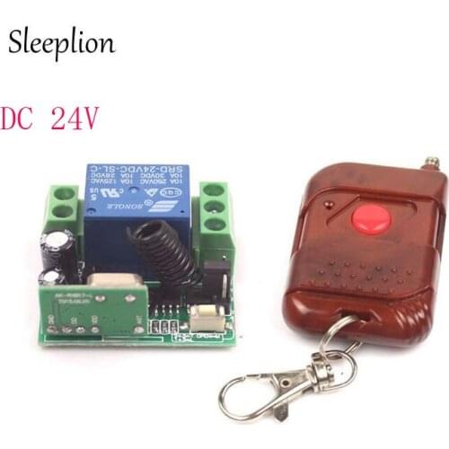 Sleeplion LED Light Motor 24V 10A Relay 1CH wireless Remote Control Switch Transmitter+ Receiver On/Off