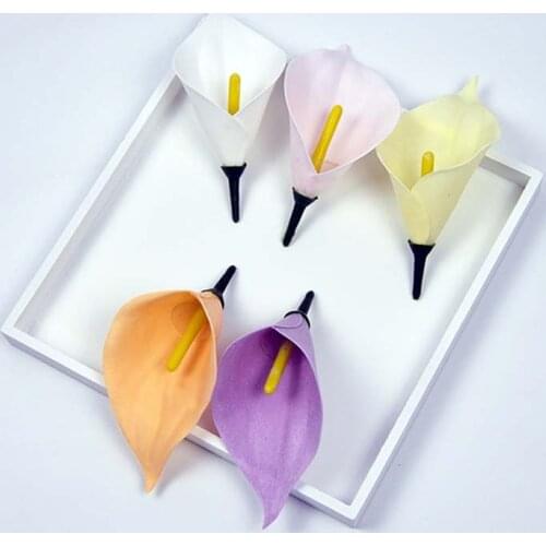 6*12CM Head/30PCS Artificial Soap Flower,Eternal Fake Calla Lily Flowers Heads with Fragrance For Home Decor,Wedding Decoration