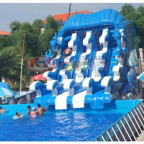 Wear-resistant PVC inflatable water slide Chinas 19-year professional manufacturing inflatable water park