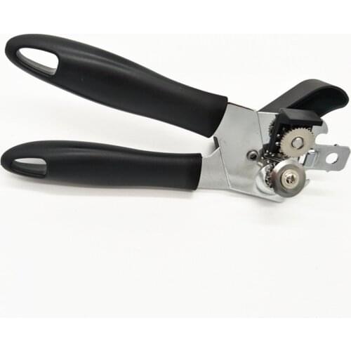 Can Opener Professional Manual Jar Bottle Opener Smooth Edge Safety Side Cut Manual Stainless Steel Multi-Function Can Opener