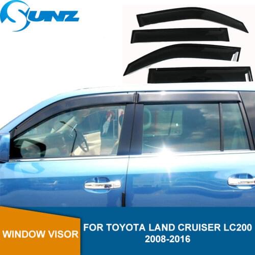 Side Window Deflector For Toyota Land Cruiser 200 FJ200 LC200 LX570 2008 - 2016 Acrylic Window Shield Sun Rain Deflectors SUNZ