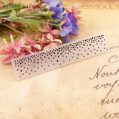 Lychee Life Dots Plastic Embossing Folders Scrapbooking Stencil Template For Photo Album Card Decoration Making Crafts Supplies